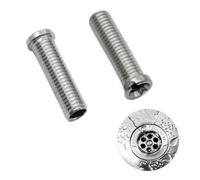 2 tornillos huecos para fregadero M12 x 45 mm, acero inoxidable, tornillos de 45 mm, tornillo hueco para válvulas de cesta de colador, colador, colador, colador, accesorio para fregadero de cocina