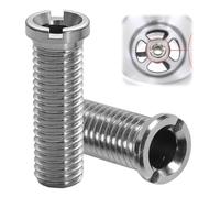 2 tornillos huecos para fregadero, tornillo hueco para válvulas de cesta de colador, M12 x 40 mm de acero inoxidable, tornillos huecos de 40 mm, adecuados para fregaderos de cocina, fregaderos