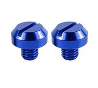 2 Tornillos Spools para Eje para moto para honda para kawasaki - Pasadores Aluminio CNC M8/M10 Negro Oro Plata para accesorios para estabilizador Caballete(positive M8 blue)