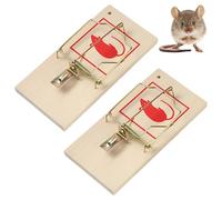 2 trampas para ratones reutilizables de acción instantánea, impacto potente, combaten eficazmente los ratones y roedores en hogares y jardines (tamaño grande).