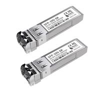 2 transceptores SFP+ 10G Sfp LC MMF300m 10GBase-SR SFP+, 10G 850nm MMF, hasta 300 metros, compatible con Cisco SFP-10G-SR, Meraki MA-SFP-10GB-SR, Ubiquiti UF-MM-10G, Mikrotik, Netgear, D-Link