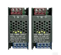 2 transformadores LED de 60 W 12 V 5 A - Fuente de alimentación conmutada delgada CA 110-230 V a CC 12 V, adecuado para tiras LED de bajo voltaje y tecnología doméstica