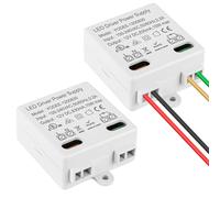 2 transformadores LED Mini 12 V/DC: CA 230 V a CC 12 V 850 mA, mini transformador, mini transformador, mini transformador, luces y tiras pequeñas y planas, sin requisitos de carga mínimos