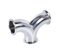 2" Tri Clamp Double Elbow Tee Y Type 3 Way Cross SS304 Stainless Steel Pipe Fitting Tube OD 45mm