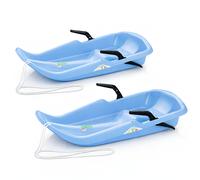 2 Trineo Deslizador Nieve Trineo Niños Con Frenos Azul Claro 80x39x15 CM