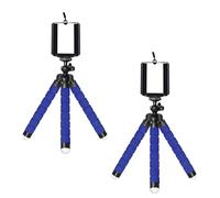 2 trípodes flexibles portátiles ajustables con soporte de clip para cámara de acción de teléfono celular