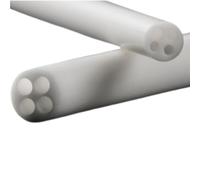 2 tubos cerámicos de alúmina de alta pureza con 4 orificios de diámetro interior de 2 a 1,5 mm, redondos y mecanizables for aplicaciones eléctricas.(300MM*3MM*0.8MM)