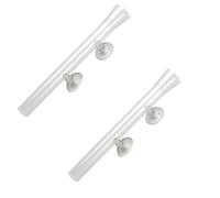 2 tubos de alimentación acrílicos para peces de camarón, juego de platos de comedero de peces de acuario y bandejas de alimentación para tanque de acuario de cristal (20 cm)