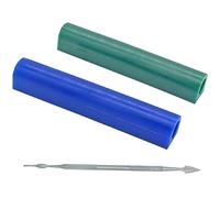 2 tubos de anillo de cera para tallar anillos, suministros de fundición de cera perdida, cera de modelado duro para joyería, kit de molde de fundición de anillos con herramienta de tallado de cera