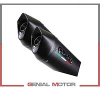 2 Tubos de Escape Bolt-On GPR FURORE NERO Aprobado SUZUKI SV 1000 - S 2003 2008