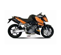 2 Tubos De Escape Silenciador MIVV Suono Negro Ktm 990 Superduke 2005 > 2011