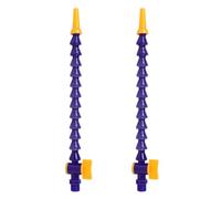 2 tubos de refrigerante flexibles universales, 300 mm de longitud, rosca de conector G3/8, tubo de refrigerante de agua y aceite de plástico flexible para sistema de refrigeración hidráulica