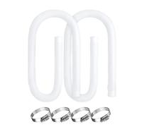 2 tubos de repuesto de diámetro de 32 mm para bombas de filtro, 1,5 m/59 pulgadas, para piscina fuera del suelo con 4 abrazaderas metálicas para Intex 330GPH, 530GPH y 1000GPH