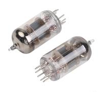 2 tubos de vacío 6H1n-EB para 6N1 ECC85 6AQ8, tubo de electrones de cristal con sonido cálido para preamplificador de audio y mejora de graves
