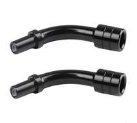 2 tubos guía de cable para frenos en V con revestimientos interiores de PC engrasados para un funcionamiento suave del desviador trasero (negro)