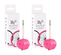2 tubos interiores para bicicleta de carretera, ultraligeros 700 x 1832C para válvula Presta, cuenta con conexión de boquilla reforzada (PV45 mm)