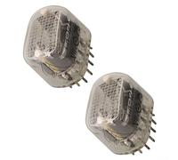 2 tubos Nixie IN-12 para kit de reloj retro, tubo de visualización digital de neón IN12A IN12B, indicador de cátodo frío de metal de vidrio 21 x 31 mm, vida útil de 7500 horas