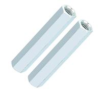 2 Tuercas de Acoplamiento Hexagonales, M8 X 66, Adaptadores de Varilla de Espárrago de Manga de Rosca, Conectores de Tubería, Tuerca de Varilla Larga, Tuerca Hexagonal de Manga Hexagonal