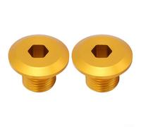 2 tuercas de bloqueo de eje de rueda delantera 6061 aleación de aluminio compatible con Surron para bicicleta de cross Light Bee, negro (dorado)