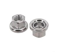 2 tuercas de eje de bicicleta para cubos de bicicleta, M9, M10, 3/8 pulgadas, cierres de tornillo cromoly compatibles con engranaje fijo para ejes de rueda trasera de bicicleta, plata oscura (2 piezas