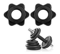 2 tuercas hexagonales de barra de mancuerna, tuerca hexagonal de mancuerna, cuello giratorio, mancuernas hexagonales, abrazaderas de tornillo para barras de entrenamiento
