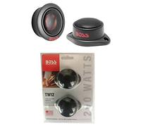2 tweeters de cúpula Compatible con Boss Audio Systems TW12 TW 12 4,9 cm de diámetro 100 vatios rms 200 vatios máx 4 ohmios 3 cm de Profundidad, Bobina de 2,5 cm, por par