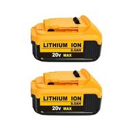 2 Ud. Batería Recargable De Ion Litio 20V 8.0Ah Compatible con Dewalt DCB200 DCB204 DCB206 DCB206-2 DCB201 DCB203 DCB181 Accesorios para Herramientas Eléctricas