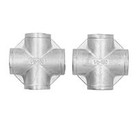 2 uds 1/2 en NPT conector de acero inoxidable de 4 vías para accesorios de tubería de elaboración de cerveza casera hilo femenino 304 junta de 4 puertos