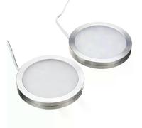(2 uds.) 1/2 PCS Foco LED empotrable de 2 W y 12 V para iluminación interior de caravanas, techo o armarios.