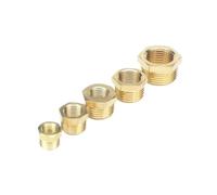 2 uds 1/4 "3/8" 1/2 "BSP M10 M12 M14 M16 reductor de latón hembra-macho adaptador reductor ajuste Gas aire agua medidor de presión de combustible(M5x0.8-M10x1)