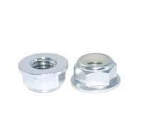 2 Uds-10 Uds M2 M2.5 M3 M4 M5 M6 M8 Tuerca De Bloqueo De Nailon Con Brida De Aluminio Anodizado Colorido(Sliver,M2 10PCS)