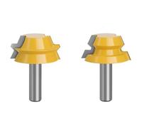 2 uds 12mm 1/2 "brocas for enrutadora de bloqueo vástago pegamento 22,5 grados juego cortadoras fresado cortadores carpintería(12mm shank)