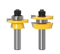 2 uds 12mm 1/2 "vástago Shaker Rail & Stile Router Bits Set puerta de carburo cuchillo carpintería herramientas corte espiga for madera(NO3 12.7mm shank)