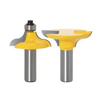 2 uds 12mm 1/2 "vástago Shaker Rail & Stile Router Bits Set puerta de carburo cuchillo carpintería herramientas corte espiga for madera(NO6 12mm shank)