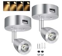 2 uds 12V RV Barco luz de Lectura LED lámpara Pared Interior Punto 6000K for Caravana Camper Van decoración Remolque,Ahorro de Espacio Compacto