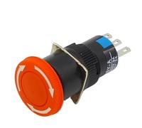 2 uds * 16mm interruptor de parada de emergencia tipo hongo e-stop 3 pines NO + NC
