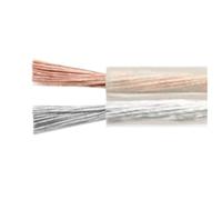 2 uds 2/5/10/20/50m Cable de alimentación Funda Transparente UL2468 Dorado-Plateado 16/18/20/22/24/26/28/30 AWG Altavoz Audio Aislado PVC Línea alámbrica(50m,16AWG)