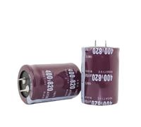 2 uds-20 piezas 400V 820UF 820UF 400V condensador electrolítico volumen 35 * 50MM (Size : 2PCS)