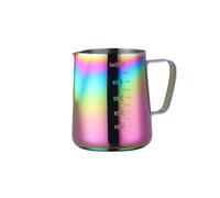 2 uds 350/550ml café expreso tirador flor tazas de leche taza acero inoxidable flores artesanal Latte Art jarra tazón para Latte Art(Colorful,350ml)