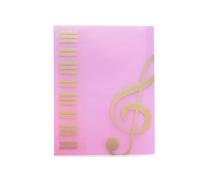 2 uds 40 páginas tamaño A4 soporte for partituras carpeta de archivos almacenamiento Ideal for practicar piano, violín y tocar instrumentos para Partituras, Archivos(Pink)