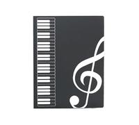 2 uds 40 páginas tamaño A4 soporte for partituras carpeta de archivos almacenamiento Ideal for practicar piano, violín y tocar instrumentos para Partituras, Archivos(Black)