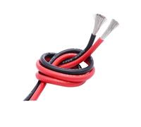 2 Uds 5/10/20/50/100M Cable De Silicona Eléctrico Suave Resistente Al Calor 8 10 12 14 16 18 20 22 24 26 28 30 AWG Color Rojo Negro Para(100M,18AWG)