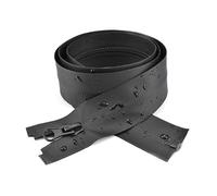2 uds 5#40-100cm Cremalleras de Nailon Impermeables Cremallera Invisible para Coser Bolsas Accesorios de Ropa DIY, Negro, 40cm