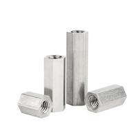 2 uds/5 uds/10 Uds M2 M2.5 M3 M4 M5 M6 M8 M10 M12 tuerca hexagonal de acoplamiento hexagonal de acero inoxidable 304(10mm,M10 (2pcs))