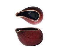 2 uds/5 uds 100ml cambios jarra cerámica for leche restaurante bistec salsa olla botes salsas cocina herramientas condimentar taza de extracción Para Espumar(Red)