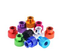 2 uds-5 uds/lote M3 M4 M5 M6 M8 colorido a través de rosca de aluminio paso tuerca de pulgar marco mano apretar tuerca con reborde(Orange,M3 5PCS)