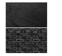 2 uds 57 * 87CM Fondos de fotografía Lados Grano Madera Fondo Papel Tapiz Estudio Productos Impermeables Accesorios fotográficos para Fotográficas(Black)