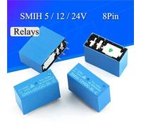 2 uds 5v 12v 24v SMIH-05VDC-SL-C SMIH-12VDC-SL-C SMIH-24VDC-SL-C relés eléctricos 250V 16A 8PIN SMIH-05V 12V 24VDC-SL-A(SMIH-24VDC-SL-C 8Pin)