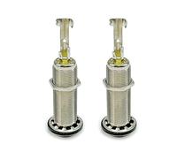 2 Uds 6 35mm 1/4 Pulgadas Bajo Eléctrico Salida Guitarra Enchufe Conector Con Pines Cilindro Entrada Salida Enchufes Fácil Usar