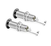 2 Uds 6 35mm 1/4 Pulgadas Bajo Eléctrico Salida Guitarra Enchufe Conector Con Pines Cilindro Entrada Salida Enchufes Fácil Usar